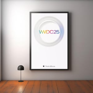 Apple WWDC25 Poster Ring Apple Park -Think Different Wall Art, Steve Jobs Print & Apple Logo Decor, Gift for Tech Lovers, Limited Edition