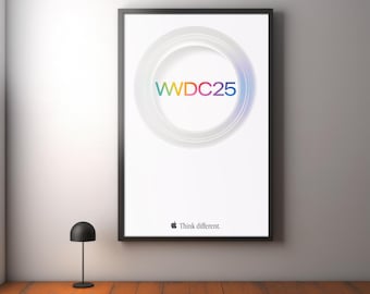 Apple WWDC25 Poster - 'Think Different' Tech Wall Art (Digital Download)