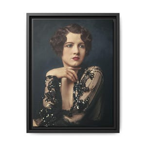 Tela de Jean Ackerman das Ziegfeld Follies - Retrato restaurado de Alfred Cheney Johnston da década de 1920 - Arte de parede Art Déco e glamour vintage de Hollywood