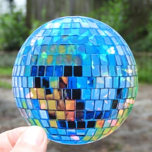 Disco Ball Sticker HOLOGRAPHIC disco ball STICKER water resistant vinyl 2 or 3 inches, craft sticker, holographic scrapbook sticker, sticker