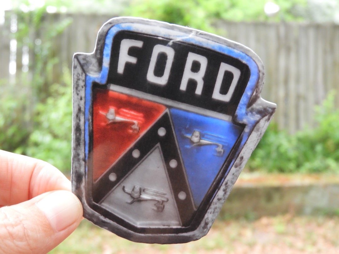 Retro 50 Emblems 3 Sticker VINYL Vintage 1950s Car Emblem STICKER Water Resistant Vinyl ...