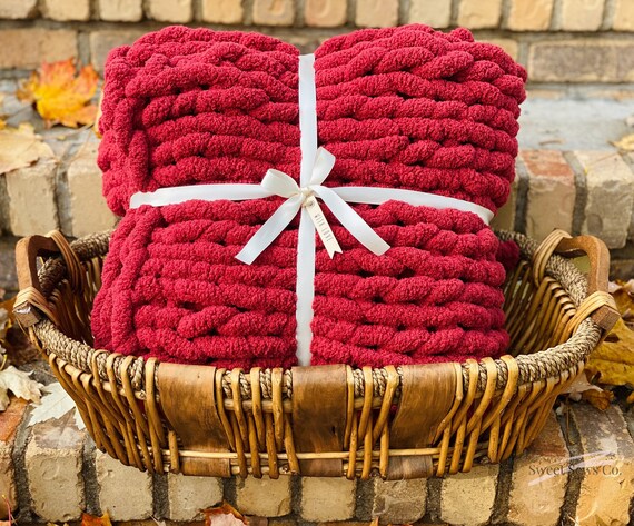 Chunky Knit Blanket, Cozy Blanket, Chunky Blanket, Knit Blanket