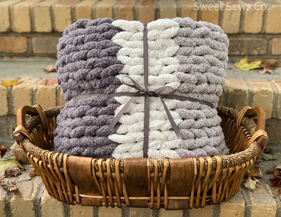 Chunky Knit Chenille Blanket