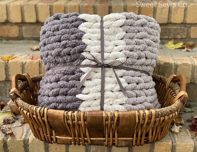 Handmade Chunky Knit Blanket Cozy Blanket Chunky Blanket Etsy