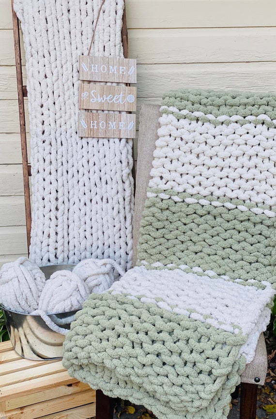 Chunky Knit Blanket, Cozy Blanket, Chunky Blanket, Knit Blanket