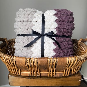 Handgemaakte grof gebreide deken, gezellige deken, dikke deken, gebreide deken, grof gebreide plaid, gebreide deken, chenille, kerstcadeau