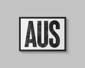 Austin Digital Poster - AUS