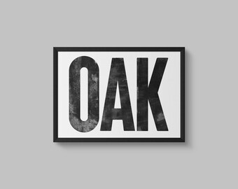 Oakland Digital Poster - OAK