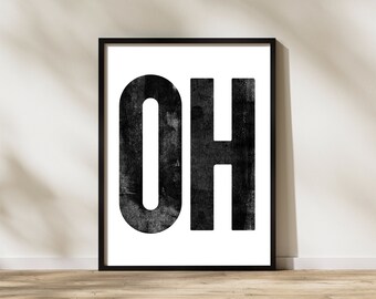 Ohio Digital Poster - OH
