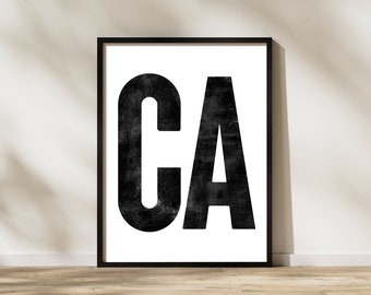 California Digital Poster - CA