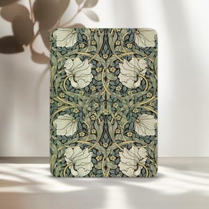 ウィリアムモリス iPadケース 10.2インチ 花柄 iPad Air 第5世代 10.9インチ A16 Pro 13 12.9インチ 11インチ 2025 ヴィンテージカバー Mini A17 7 6 4 フォリオ 第9世代 第8世代 ピンパーネル