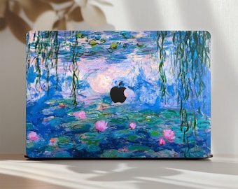 Monet Water Lilies MacBook Air 13 Case M4 M3 M2 M1 Mac Book Pro 16 15 14 inch Laptop Cover 2024 2020 A3114 A2337 A3401 Aesthetic Painting