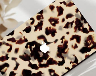 Tortoise Shell Print MacBook Air 13 inch Case M4 M3 M2 M1 Mac Book Pro 16 15 14&quot; Hard Cover 2024 2022 2020 A3114 A2681 A2941 Trendy Leopard