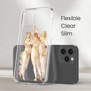 Three Graces Case for iPhone 17 Pro Max 16e 15 14 Plus 13 Mini 12 SE Painting Samsung S25 S24 S23 Ultra S22 S21 S20 Pixel 9 Renaissance Art image 2