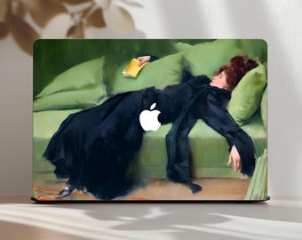 Decadent Young Woman MacBook Air 13 inch Case M4 M3 M2 M1 Mac Book Pro 16 15 14&quot; Hard Cover 2024 2022 2020 A2337 A2179 Aesthetic Vintage Art