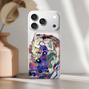Gustav Klimt Art Case for iPhone 17e 15 Pro Max 16e 14 13 12 Mini SE 11 Clear Samsung S24 S23 Ultra S22 Plus S21 S20 Pixel 10 8 7a Painting