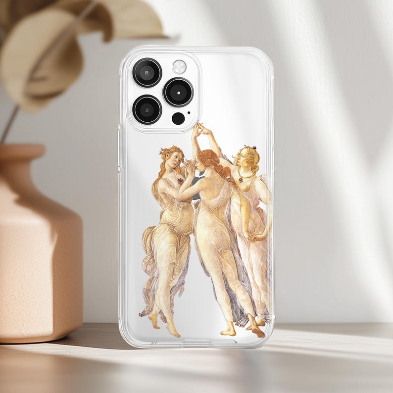 Three Graces Case for iPhone 17 Pro Max 16e 15 14 Plus 13 Mini 12 SE Painting Samsung S25 S24 S23 Ultra S22 S21 S20 Pixel 9 Renaissance Art image 4