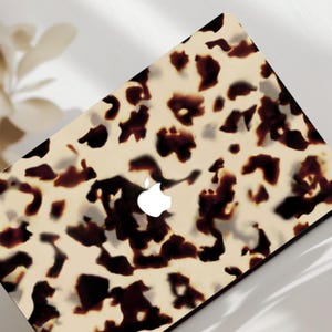 Schildpadprint MacBook Air 13 inch hoesje M4 M3 M2 M1 Mac Book Pro 16 15 14" harde kaft 2024 2022 2020 A3114 A2681 A2941 Trendy luipaard