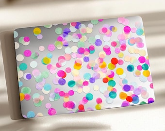 Confetti Case for MacBook Air 13 inch Pro 16 15 14 Neo M1 M2 M3 M4 M5 2026 2025 2024 Cute Funny Clear Hard Cover A3114 A2337 A3434 Polka Dot