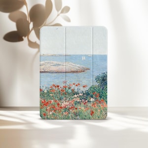 Poppy Field iPad Air 11 Case Art iPad 10.9 inch Pro 12.9 13 2026 2024 Aesthetic Cover 10.2 10th 9th 8th 7th 10.5" Mini 6 5 4 3 Sea Painting