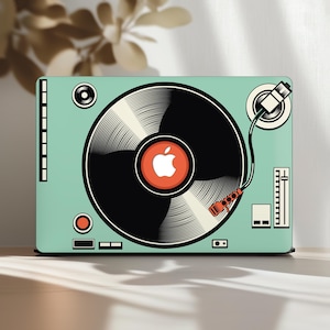 Plattenspieler MacBook Air 15 Hülle M5 M4 M3 M2 M1 Retro Pro 16 14 13 Zoll niedlich Hard Cover 2026 2025 2022 2020 A1466 A3113 A2289 Vintage Cool 90s