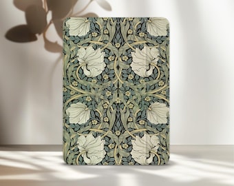 William Morris iPad Case 10.2 inch Floral iPad Air 5th 10.9 Pro 13 12.9 11 2024 2022 Vintage Cover Mini 6 4 3 Folio 9th 8th 7 gen Pimpernel