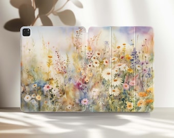 Wildflower iPad Air 11 Case Floral iPad Pro 13 inch 2025 2024 M3 M2 A16 A17 Mini 6 5 4 3 Flip Cover 10th 9th 8th 7th gen 12.9 10.9 10.2 9.7
