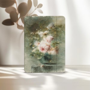 Vintage Rose Blumen iPad Air 10.9 Hülle 13 Zoll M3 M2 Air 11 A16 A17 2025 2017 Blumen Mini 6 5 4 Flip Cover 10.9