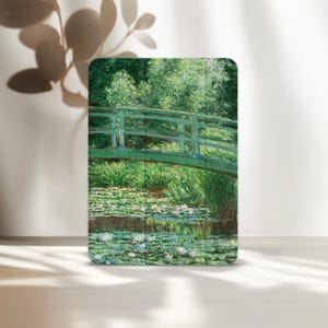 Monet Bridge iPad Air 11 Case Art iPad Pro 13 M4 M3 2025 12.9 inch 10.9 10.2" Cover A16 A17 10th 9th 8th 7th gen Mini 7 6 5 4 3 Water Lilies