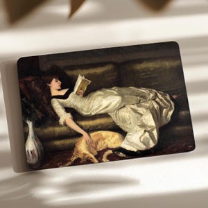 Reading Woman Case for MacBook Air Pro 13 14 15 16 inch Vintage Art Cover