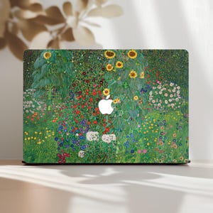 グスタフ・クリムト MacBook Air 15インチケース M5 M4 M3 M2 M1 ファームガーデン MacBook Pro 16 14 13インチ アート ハードカバー 2024 2022 A3240 A3185 花の絵画