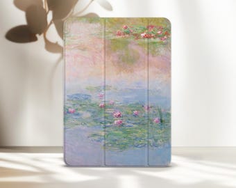 Monet Water Lilies iPad Air 13 Case A16 11 inch 2025 2024 M4 M3 M2 Pro 12.9&quot; Cover 10.9 2019 10th gen 10.2 9th 8th Aesthetic Mini A17 7 6 5