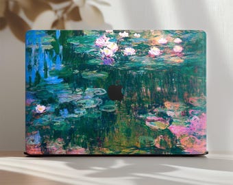 Claude Monet Art MacBook Air 15 Case M4 M3 M2 M1 Oil Painting Mac Book Pro 16&quot; 14 13 inch Hard Cover 2024 2022 2020 A3113 A2159 Water Lilies