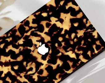 Tortoise Shell Print MacBook Air 15 inch Case M4 M3 M2 M1 Mac Book Pro 16 14 13&quot; Laptop Hard Cover 2024 2022 2020 A3113 A2337 A2681 Leopard