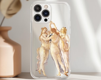 Three Graces Case for iPhone 17 Pro Max 16e 15 14 Plus 13 Mini 12 SE Painting Samsung S25 S24 S23 Ultra S22 S21 S20 Pixel 9 Renaissance Art