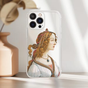 Funda Sandro Botticelli para iPhone 17 Air 16 15 14 Plus 13 Pro Max 12 SE 11, funda transparente para Samsung S25 S24 S23 S22 Pixel 9 8 7 6, arte renacentista