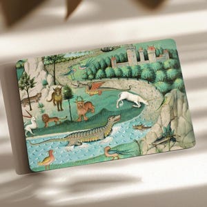 Strana custodia con bestiario medievale per MacBook Pro 14 M5 M4 M3 M2 M1 Ugly Art Neo Pro 16 pollici 15 13 Cover 2025 A3404 A2779 A3240 Animali fantastici
