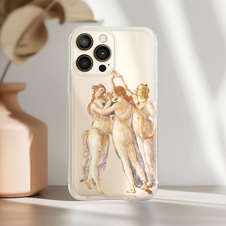 Three Graces Case for iPhone 17 Pro Max 16e 15 14 Plus 13 Mini 12 SE Painting Samsung S25 S24 S23 Ultra S22 S21 S20 Pixel 9 Renaissance Art image 5