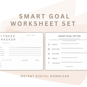 Fitness Tracking Worksheets: SMART Goal Setter & Fitness Tracking