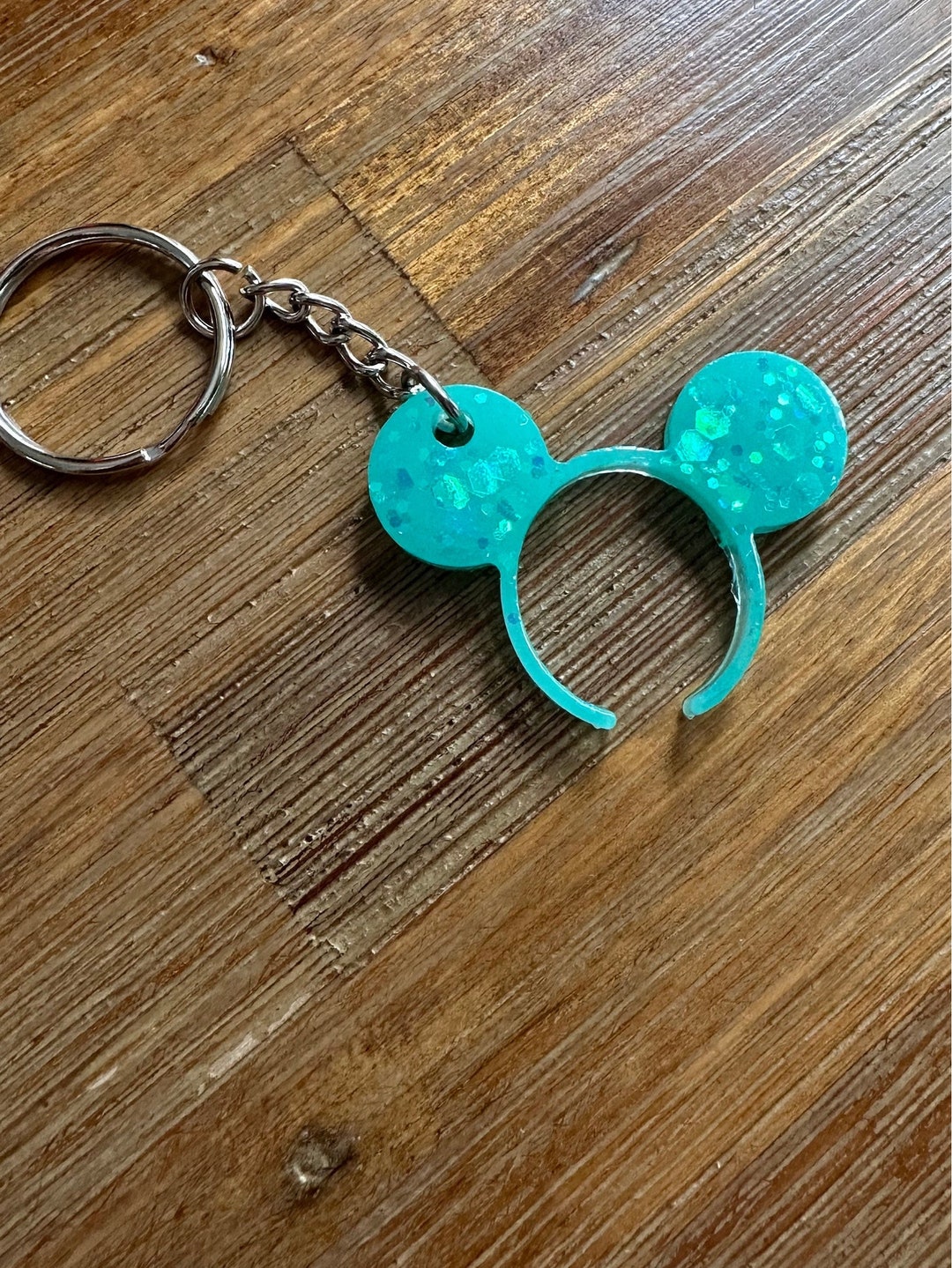 Disney Mickey Ear Keychain Etsy