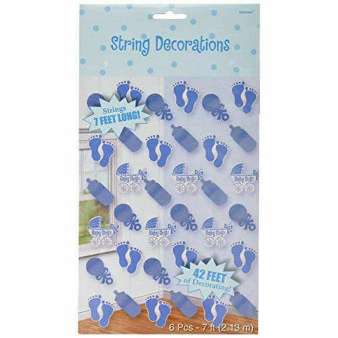 DIY Boy Banner For Baby Shower – Blue Glitter Gender Reveal Party Decorations