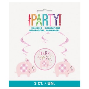 Baby Shower Hanging Party Banner Bunting Pink Girl Gender Reveal Decorations Baby Shower Decorations