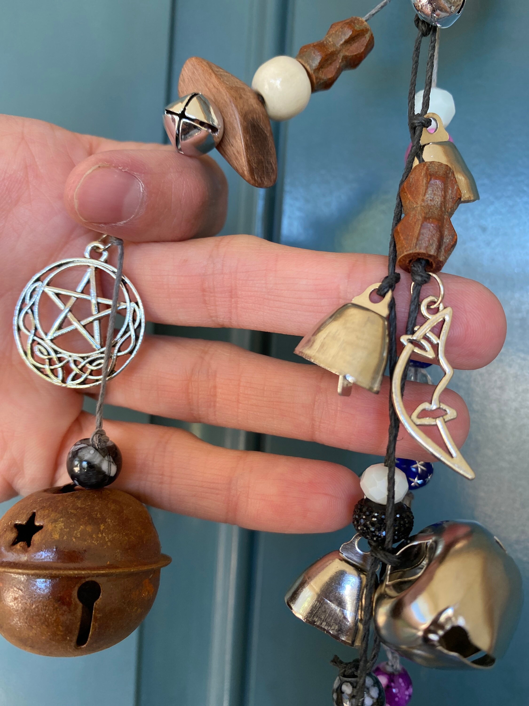 Amethyst Witch Bells Protection Bells tarot Pentagram Etsy