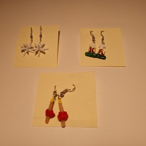 Moravian Earrings, Assorted, Handmade, Hand-painted, Polymer Clay