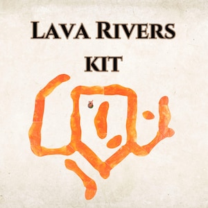 Modular Lava River Terrain Kit: Dungeons & Dragons, Pathfinder