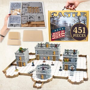 Modular Baron Castle Terrain Set: Tabletop Dungeon System for D&D