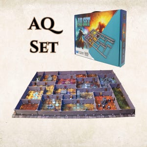 Modular Dungeon Terrain: AQ Tabletop Board Game Walls & Doors