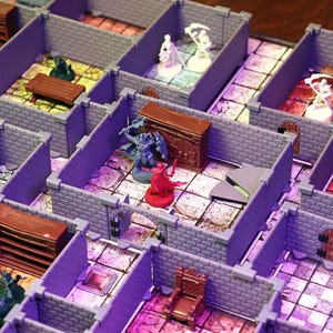 HQ Board Game Supplement - Tabletop Modular Dungeon Castle Cavern Terrain System for Dungeons & Dragons Pathfinder War Gaming and Boardgames