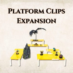 Modular Dungeon Terrain Expansion: Translucent Platform Clips & Risers