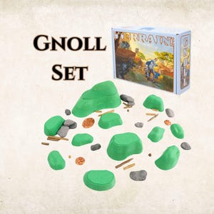 Modular Gnoll Terrain Set: Stackable RPG Dungeon, Wargaming Scenery